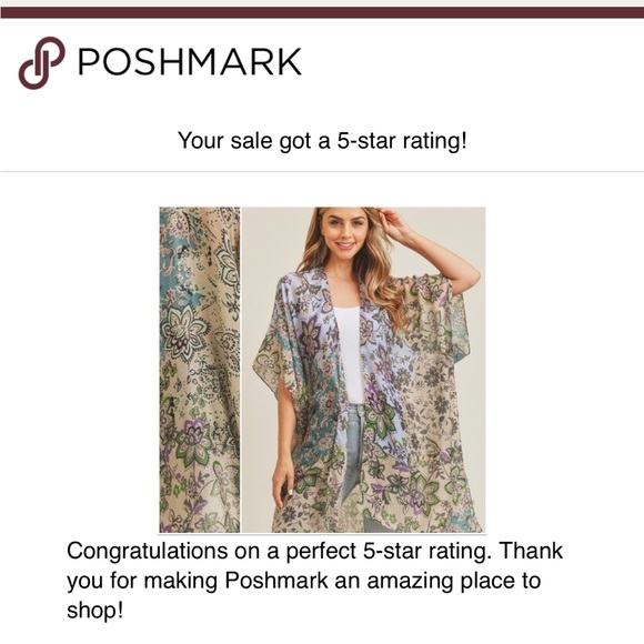 Bohemian Multi Floral Pattern Cardigan Kimono Coverup - Picture 5 of 14